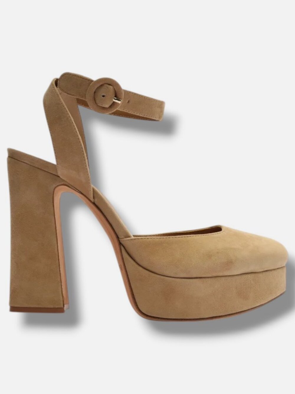 Alexandre Birman Women's Beige Vita Suede Platform Pumps Shoes Size EU:40 US:10